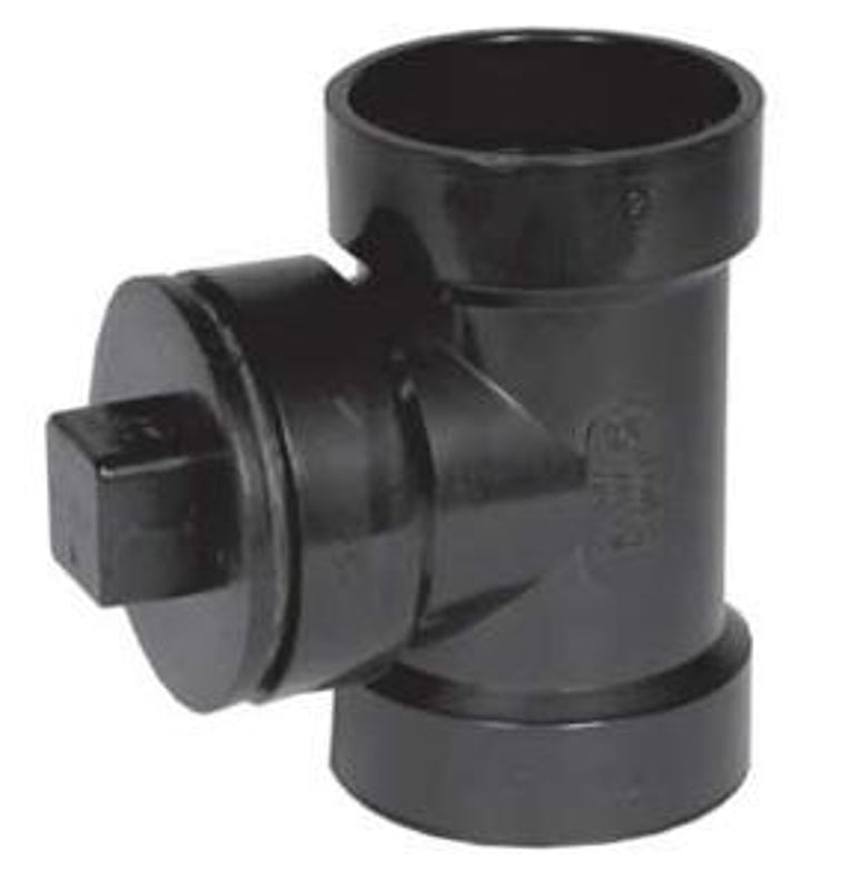 IPEX 027145 Cleanout Tee with Plug, 2 in, Hub x Hub x FPT, SCH 40 Schedule