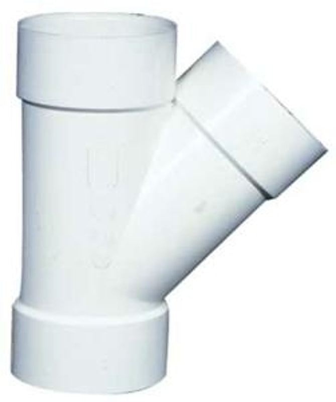 IPEX 040304 Pipe Wye, 4 in, Hub, PVC