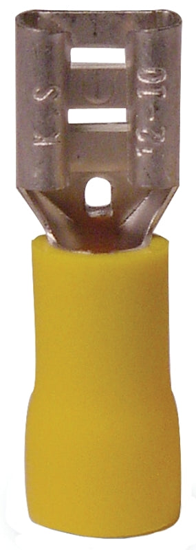 GB 20-145F Disconnect Terminal, 600 V, 12 to 10 AWG Wire, 1/4 in Stud, Vinyl Insulation, Yellow