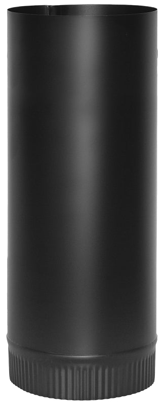 Imperial BM0103 Stove Pipe, 7 in Dia, 12 in L, Steel, Black