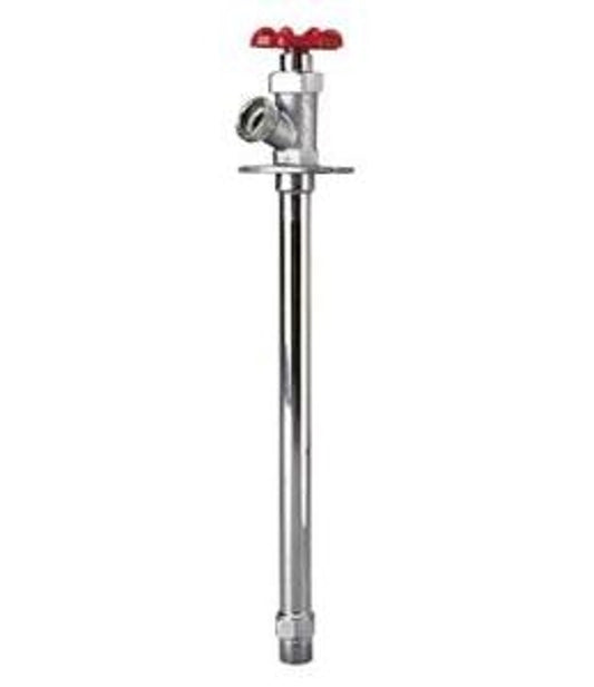 aqua-dynamic 1390-120 Non-Freeze Wall Hydrant, 1/2 in Connection, Male x Solder, Brass Body, Chrome