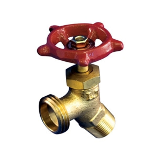 aqua-dynamic 1102-043 Boiler Drain Valve, 1/2 in Connection, Male, 125 psi Pressure, Brass Body