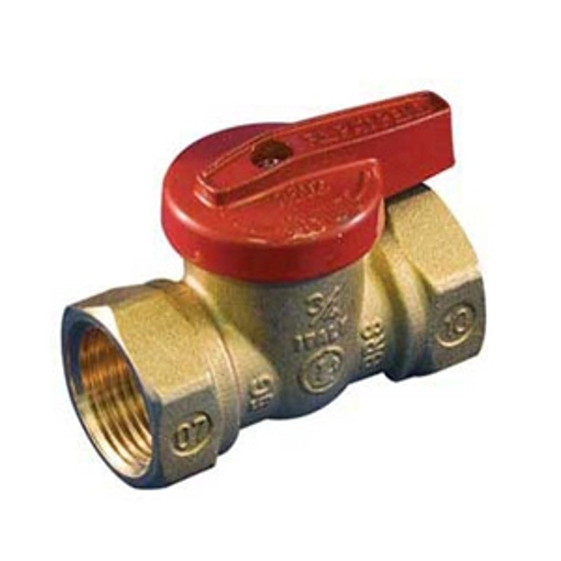 aqua-dynamic 1110-523 Gas Ball Valve, 1/2 in Connection, FIP, 100 psi Pressure, Lever Actuator, Brass Body