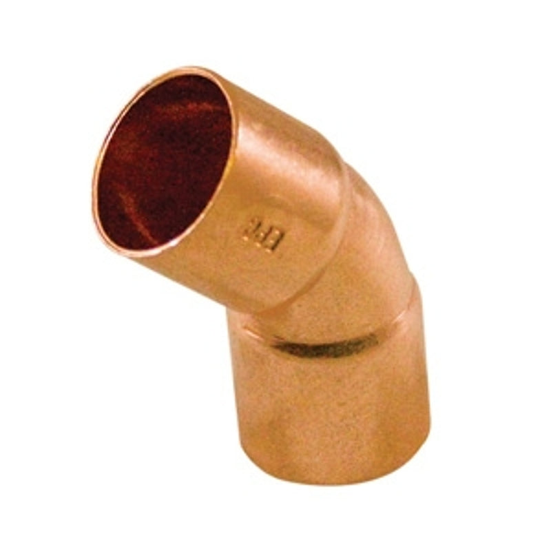 aqua-dynamic 9004-003 Pipe Elbow, 1/2 in, Sweat, 45 deg Angle, Copper