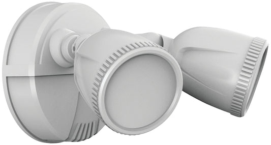 PowerZone O-G1200D-PW Security Light, 110/240 V, 15 W, 2-Lamp, LED Lamp, Daylight Light, 1200 Lumens