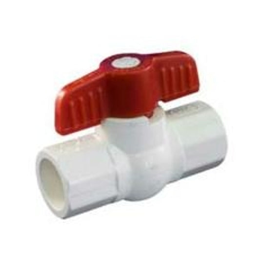 aqua-dynamic 1107-637 Ball Valve, 1-1/2 in Connection, Solvent, 150 psi Pressure, PVC Body