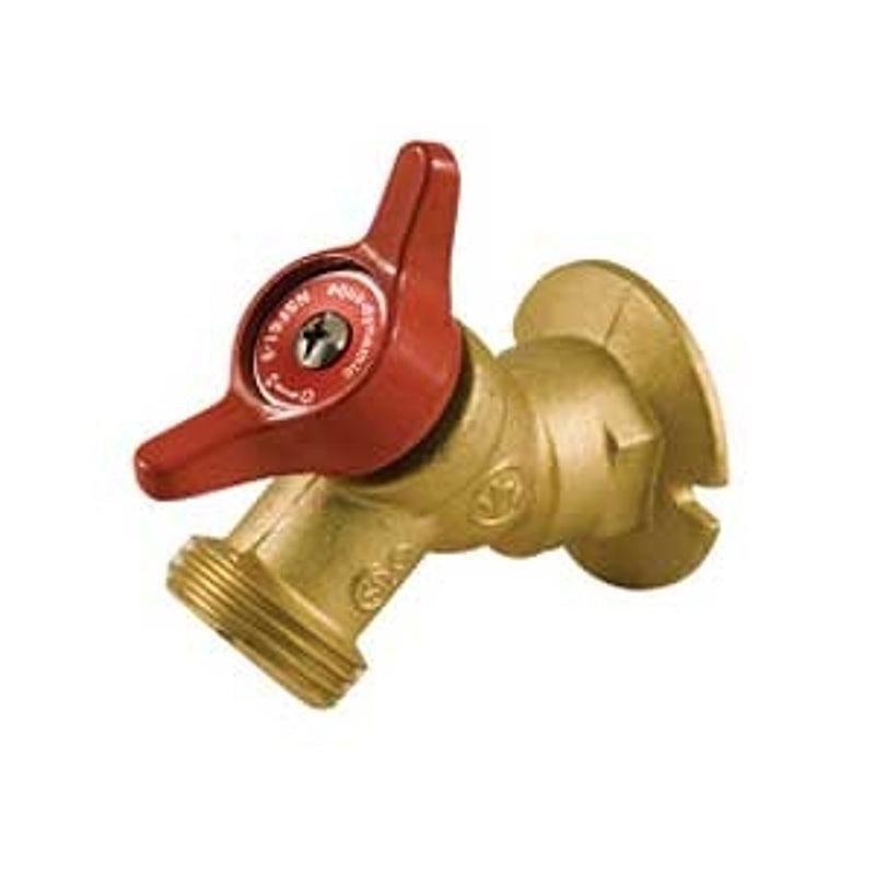 aqua-dynamic 1108-053 Sillcock, 1/2 in Connection, Female, 125 psi Pressure, Quarter-Turn Actuator, Brass Body