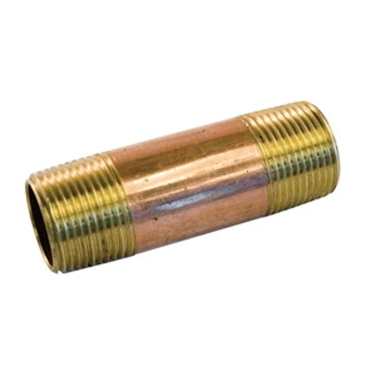 aqua-dynamic 4466-001 Pipe Nipple, 1-1/4 in, Threaded, Brass, Bronze, Close L