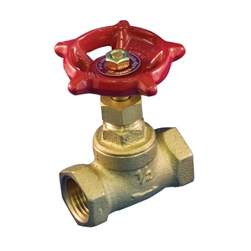 aqua-dynamic 1195-004 Stop Valve, 3/4 in Connection, Threaded, 125 psi Pressure, Brass Body