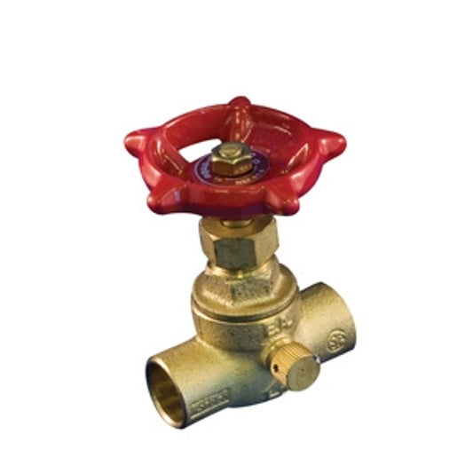 aqua-dynamic 1195-604 Stop Valve, 3/4 in Connection, Solder, 125 psi Pressure, Brass Body