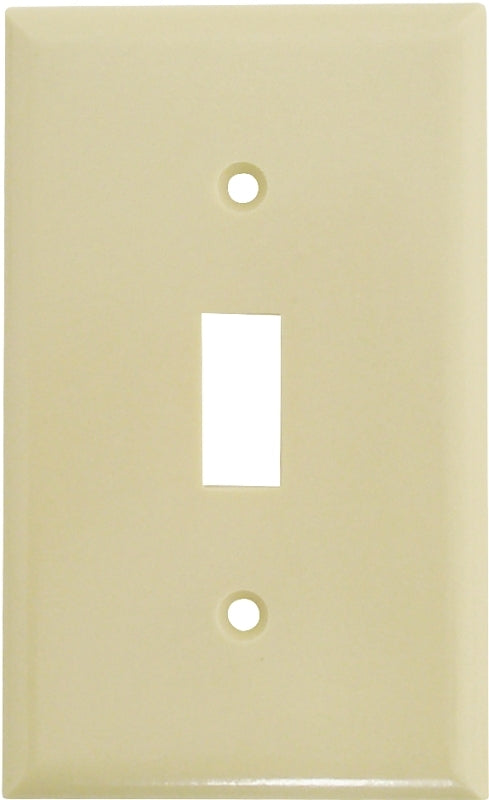 Eaton Wiring Devices 2134V-BOX Wallplate, 4-1/2 in L, 2-3/4 in W, 1 -Gang, Thermoset, Ivory, High-Gloss