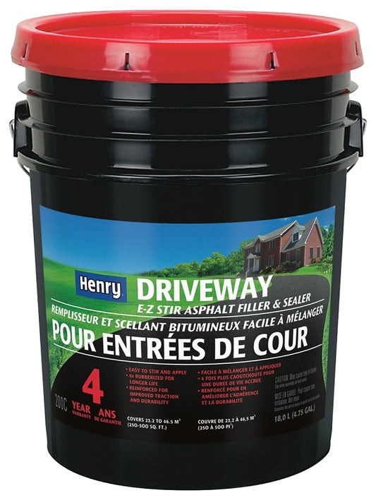 Henry HE200C074 Filler and Sealer, Liquid, Black, 5 gal Pail