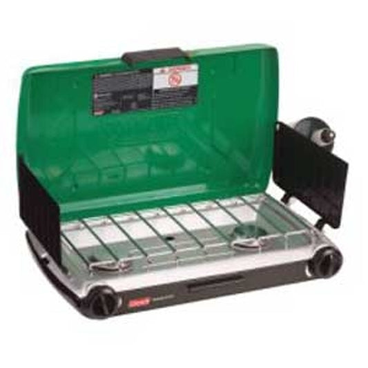 Coleman PerfectFlow Series 2000020979 Stove, 2-Burner, Propane, 22,000 Btu, Electronic Ignition
