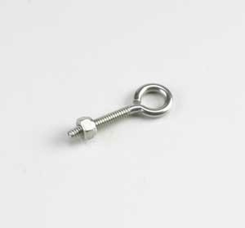 Onward 2109SSBC Eye Bolt with Nut, 1/4 in Dia Eye, 80 lb Working Load, Stainless Steel, Stainless Steel