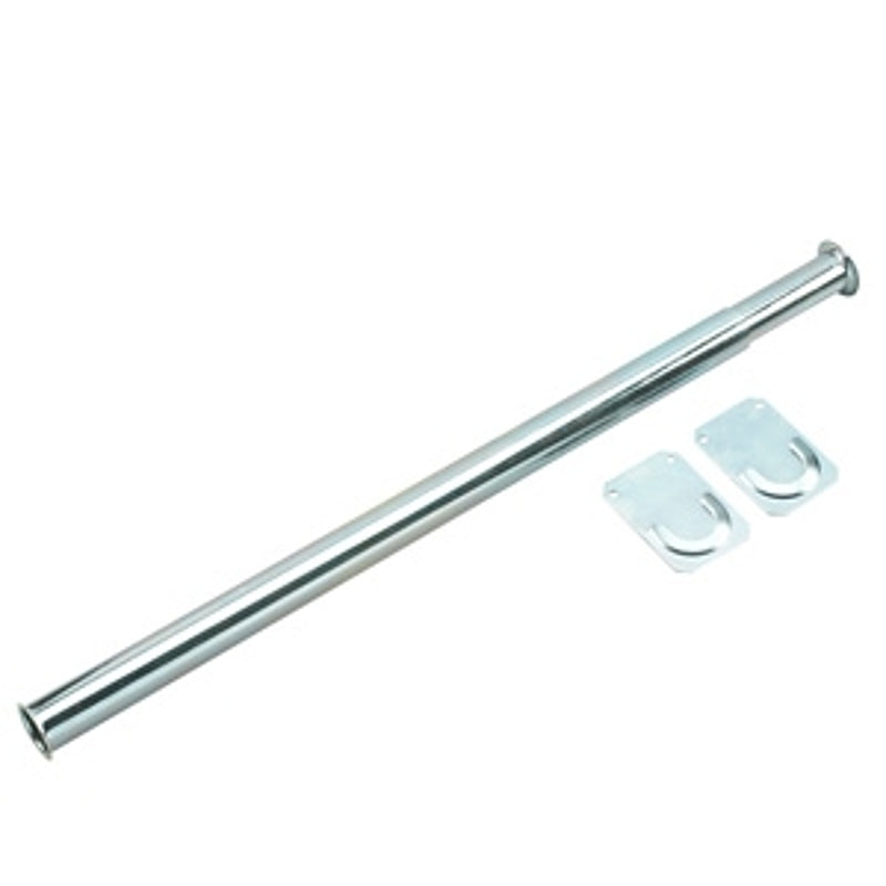 Onward 96120XV Adjustable Closet Rod with Separated Ends, 1 in Dia, 120 in L, Metal, Zinc