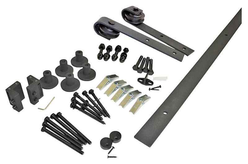 Onward 2460302MATPVC Decorative Sliding Hardware Kit, 2 m L Track, Steel, Matte, Wall Mounting