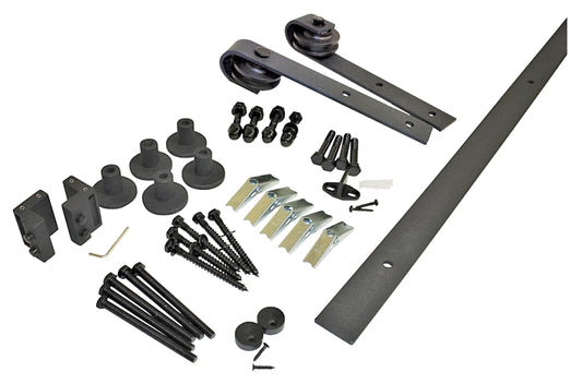 Onward 2460302MATPVC Decorative Sliding Hardware Kit, 2 m L Track, Steel, Matte, Wall Mounting