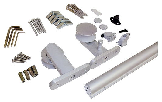 Onward 2460202ALPVC Decorative Visible Rail System, 2 m L Track, Aluminum, Wall Mounting