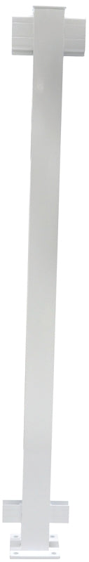 Regal RLP-0W Line Post, 42 in H, 2-1/4 in W, Aluminum, White