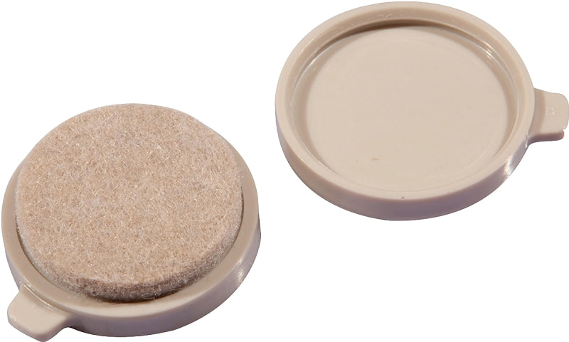 Shepherd Hardware FeltGard Plus Series 3638 Replacement Pad, Round, 1-1/2 in, Felt, Beige