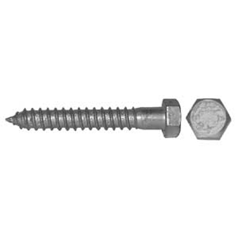 Reliable HLHDG Series HLHDG14212CT Partial Thread Bolt, 1/4-10 Thread, 2-1/2 in OAL, A Grade, Galvanized Steel