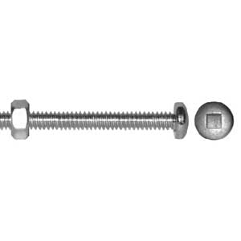 Reliable PSBZ Series PSBZ63234MR Machine Screw with Nut, #6-32 Thread, 3/4 in L, Full, Imperial Thread, Pan Head, Steel