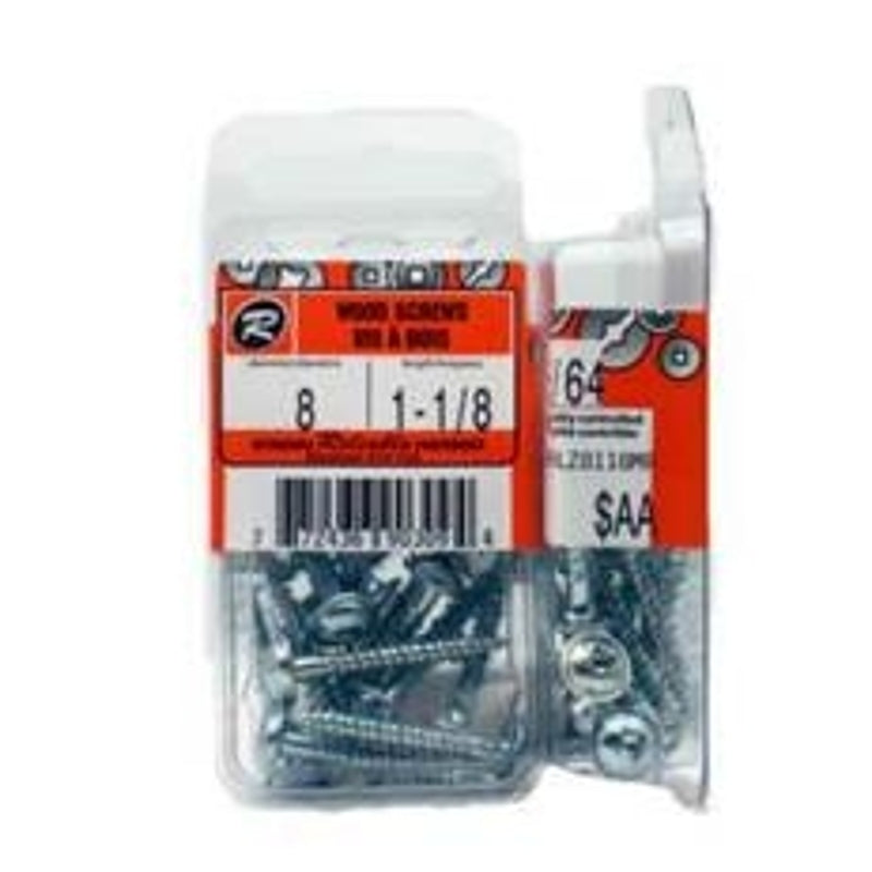 Reliable PWKHLZ8118MR Screw, #8 Thread, 1-1/8 in L, High-Low Thread, Pan Head, Square Drive, Regular Point, Steel, Zinc