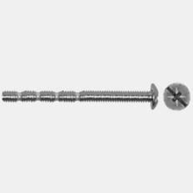 Richelieu PPMZM42MR Machine Screw, M4x0.7 Thread, 50.8 mm L, Full Thread, Pan Head, Pozi, Slotted Drive, Type B Point