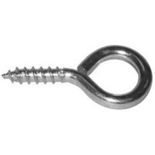 Reliable SEZ114MR Screw Eye, 1/8 in Dia Wire, 12 mm L Thread, 1-1/4 in OAL, Steel, Zinc