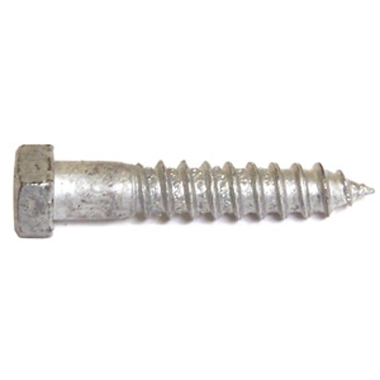 Reliable HLHDG584CT Lag Bolt, 5/8-5 Thread, 4 in OAL, A Grade, Steel, Galvanized