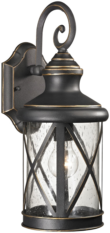 Boston Harbor LT-H04 Single Light Outdoor Wall Lantern, 120 V, 60 W, A19 or CFL Lamp, Steel Fixture