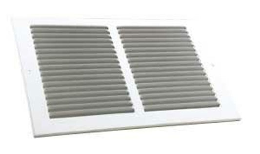 Imperial RG0428 Sidewall Grille, 14 in L, 8 in W, Rectangle, Steel, White