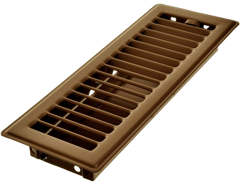 Imperial RG0210 Floor Register, 4-1/4 in L, 11-1/4 in W, Steel, Brown