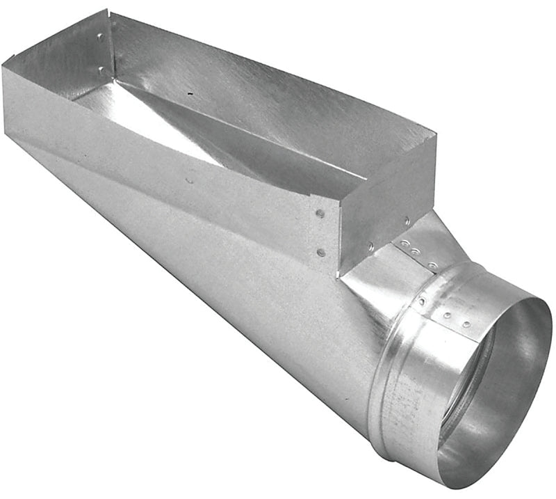 Imperial GV0657 End Boot, 3-1/4 in L, 10 in W, 5 in H, 90 deg Angle, Steel, Galvanized