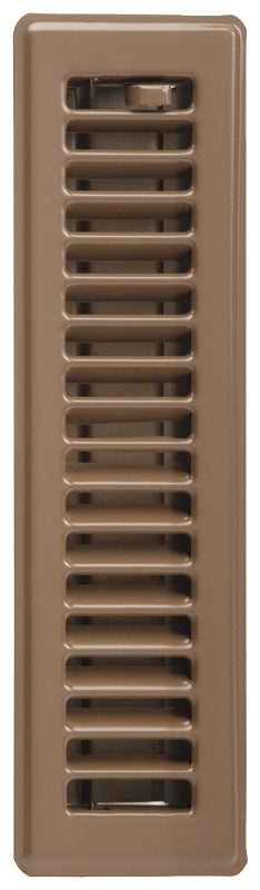 Imperial RG0168 Floor Register, 3-1/2 in L, 13-1/4 in W, Steel, Brown