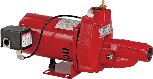 Red Lion 602137 Jet Pump with Injector, 17.6 A, 115/230 V, 0.75 hp, 1-1/4 in Suction, 1 in Discharge Connection, Iron