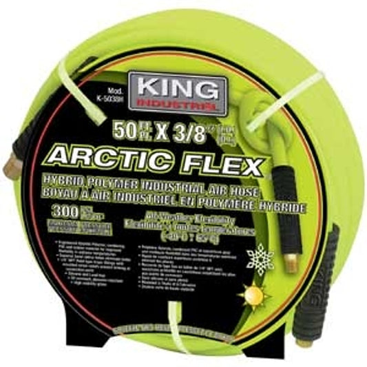 King Canada K-2538H Air Hose, 3/8 in ID, 25 ft L, NPT, 300 psi Pressure, Polymer