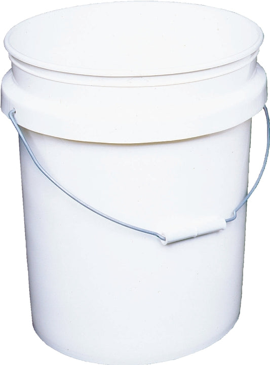 ENCORE Plastics 51677 Paint Pail, 5 gal Capacity, HDPE, White