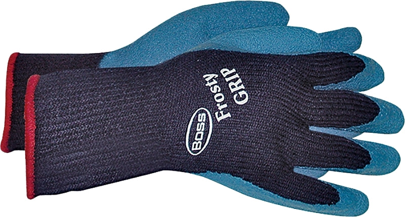 Boss Frosty GRIP Series 8439X Protective Gloves, XL, Knit Wrist Cuff, Acrylic Glove, Blue