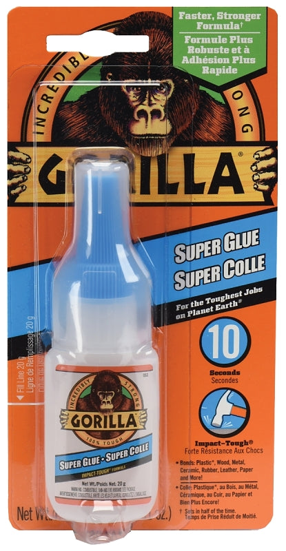 Gorilla 7805201 Super Glue, Liquid, White, 20 g Bottle