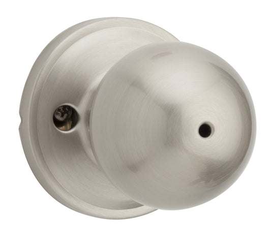 Weiser Huntington Series 9GA3310-019 Privacy Door Knob, 2-1/8 in Dia Knob, Satin Nickel