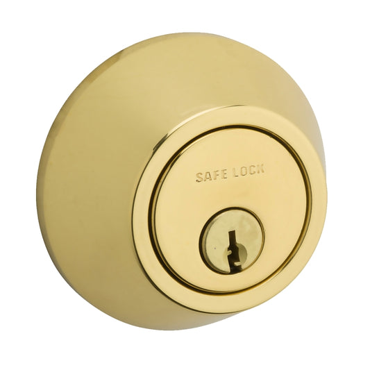 Weiser 9SD91000-011 Deadbolt, 3 Grade, Brass, 2-3/8 to 2-3/4 in Backset, Pin, Tumbler Keyway