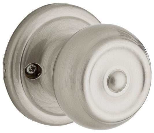 Weiser Phoenix GA12 P15 Dummy Door Knob, 2-3/16 in Dia Knob, 1-3/8 to 1-3/4 in Thick Door, Satin Nickel