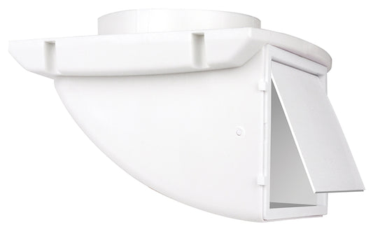 Dundas Jafine SDV4WXZW4 Dryer Vent Cap, 4 in Duct, Plastic, White