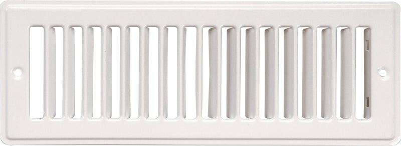 Imperial RG1280A Toe Space Grille, 4 in L, 10 in W, Steel, White