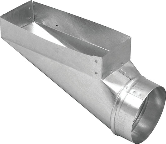 Imperial GV0650 End Boot, 3-1/4 in L, 10 in W, 4 in H, 90 deg Angle, Steel, Galvanized