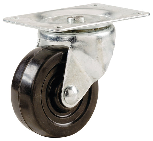 Shepherd Hardware 9477 Swivel Caster, 2 in Dia Wheel, 7/8 in W Wheel, Rubber Wheel, 90 lb