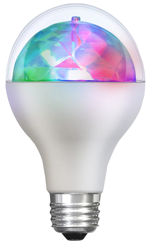 Feit Electric DISCO1/LED LED Disco Bulb, Specialty, A25 Lamp, 40 W Equivalent, E26 Lamp Base, White