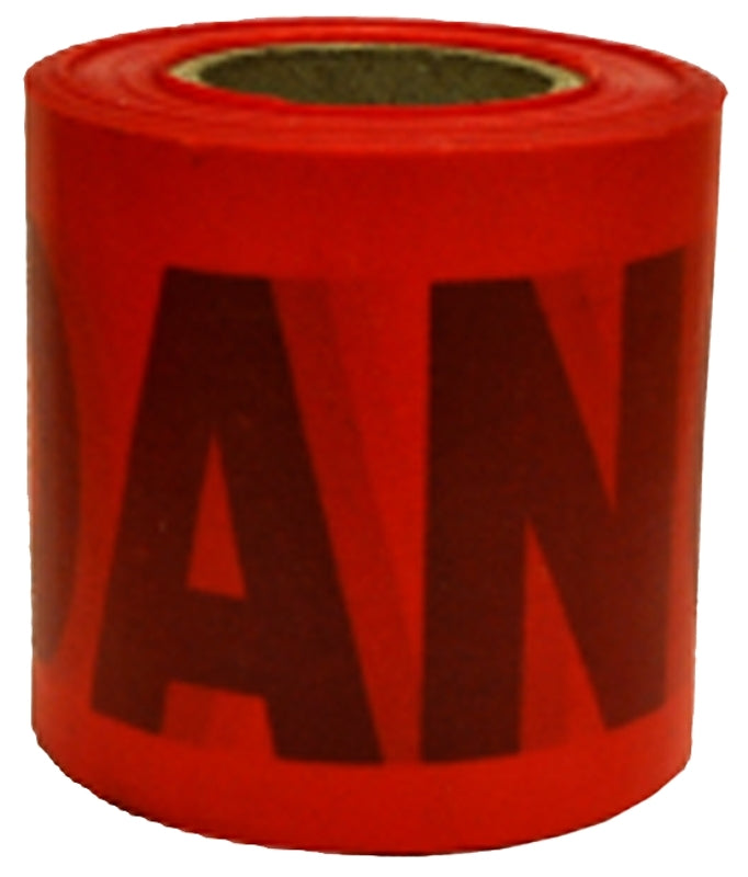 CH Hanson 16103 Barricade Safety Tape, 300 ft L, 3 in W, Red, Polyethy ...