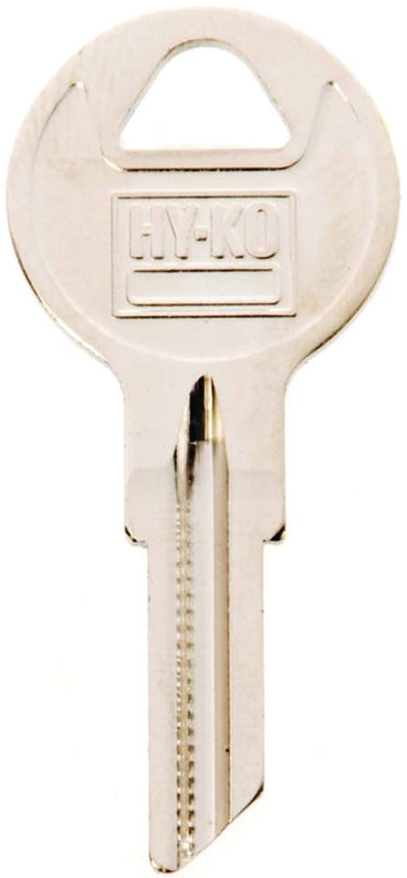 Hy-Ko 11010B1 Key Blank, Brass, Nickel, For: Briggs and Stratton Cabinet, House Locks and Padlocks